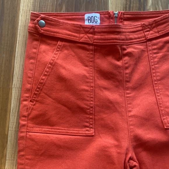 BDG Coral orange cropped flare pants - Picture 7 of 8